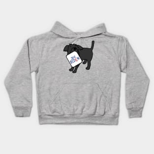 Cute Dog with Joe Biden Sign Kids Hoodie